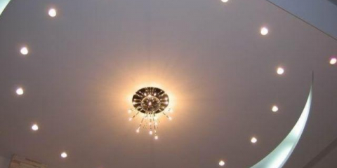 Stropní led svítidla zapuštěná do sádrokartonu: průměr a instalace